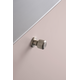 Bouton manor round ø30x35 zamac look inox 